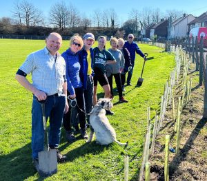 A few of the many different volunteers who have helped FOMD. On this occasion at Pimbley Field, planting some of the 15,000 trees that have been planted throughout Maghull over the last eighteen months.